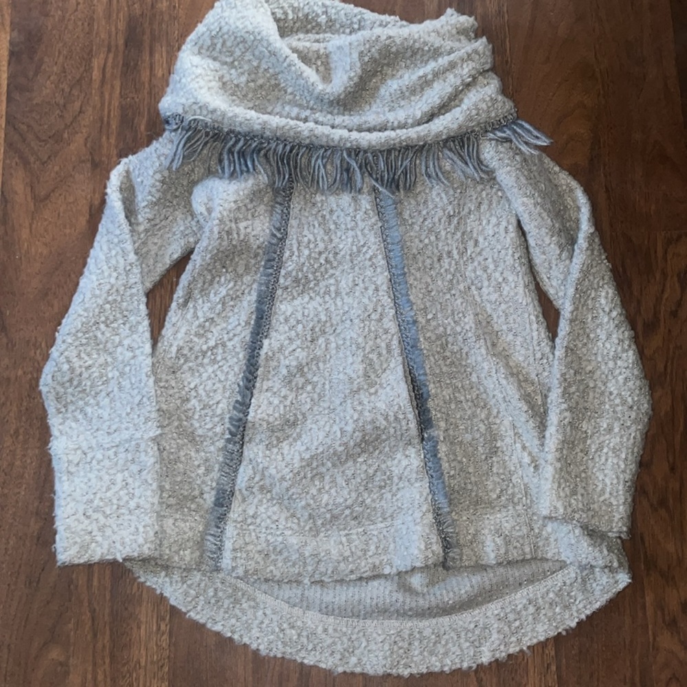 Angel Of The North Gray Cowl Neck Sweater - Picture 3 of 7